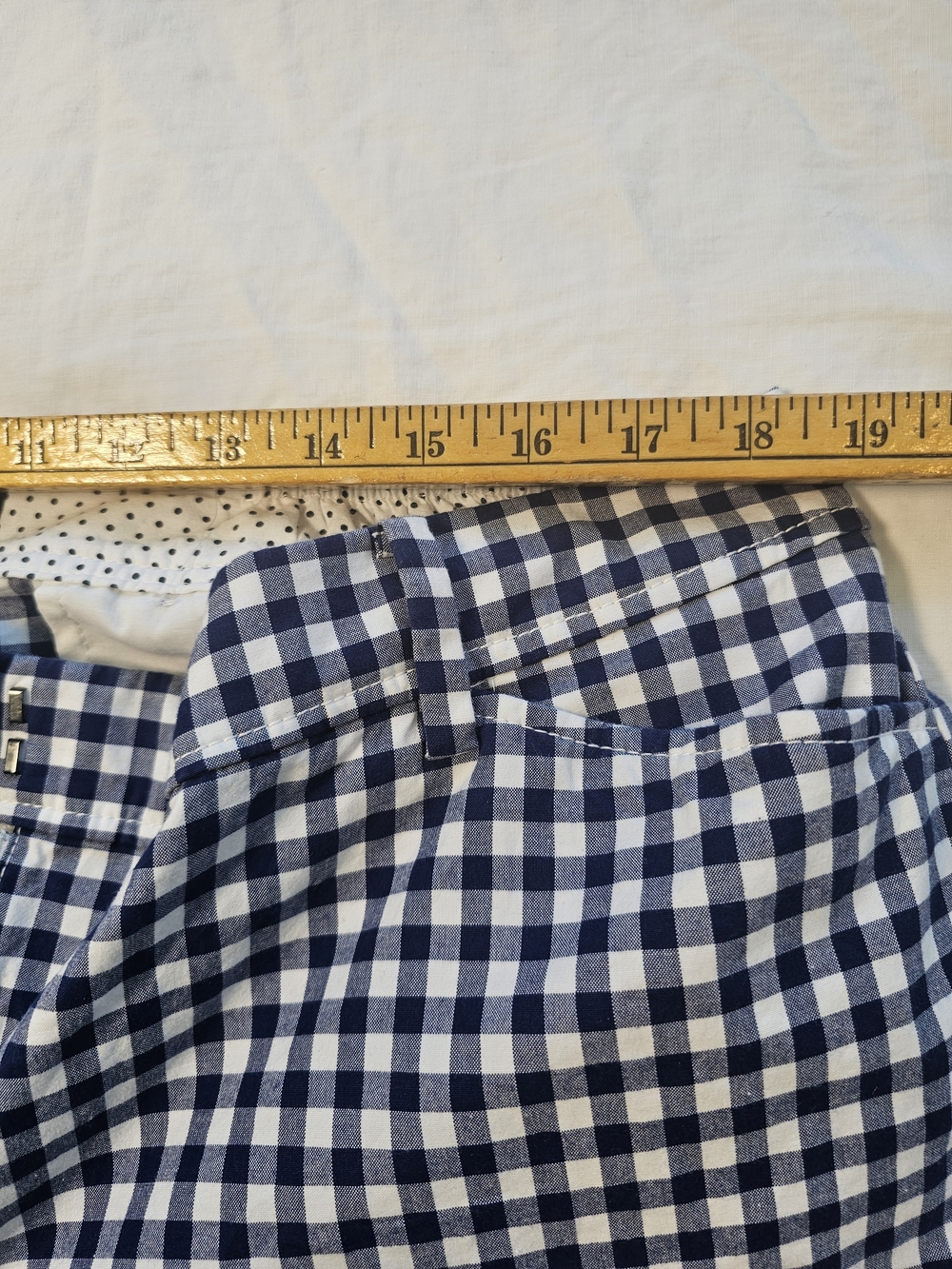 Talbots Navy and White Gingham Ankle Pants Size 18 - Picture 7 of 8